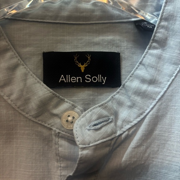 Allen Solly Men's Classic Fit Blue Shirt Size 38 - Picture 5 of 10